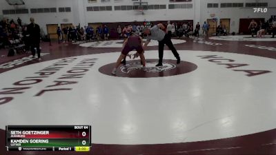 174 lbs Champ. Round 1 - Seth Goetzinger, Augsburg vs Kamden Goering, Luther