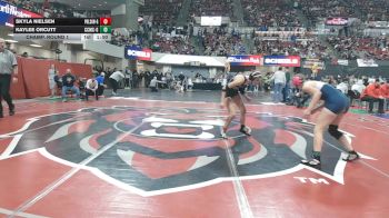 G - 135 lbs Champ. Round 1 - Kaylee Orcutt, Custer Co. (Miles City) (Girls) vs Skyla Nielsen, Polson (Girls)