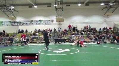 124 lbs Cons. Round 3 - Shelby Banovitz, Sacramento City College vs Kendall Chapman, Mt. San Antonio College