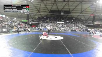 Boys 4A 113 lbs Champ. Round 1 - Dylan Sternod, South Kitsap vs Harjoven Singh, Mount Rainier