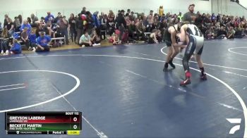 112 lbs Champ. Round 1 - Beckett Martin, Pine River Youth WC vs Greyson Laberge, Lakewood WC