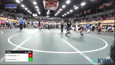 83 lbs Final - Kannon VanDeven, Mustang Bronco Wrestling Club vs Mason McDaniel, Chickasha Youth Wrestling