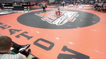 157 lbs Cons. Round 2 - Caleb Cox, Wheaton vs Ben Messier, Milwaukee School Of Engineering
