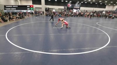 115 lbs Cons. Quarters - Hawk Smith, Greater Heights Wrestling vs Gabriel White, Maysville Youth Wrestling