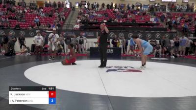 92 kg Quarters - Kaleb Jackson, New Jersey vs Aiden Peterson, Eagle Club