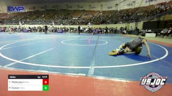 85 lbs Quarterfinal - Talon Peterpaul, Marlow Outlaws vs Paxton Dyson, Texas Elite Wrestling