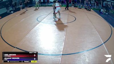 145 lbs Cons. Round 2 - Abel Brown, California vs Keagan Weaver, Utah