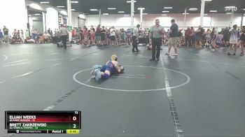 72 lbs Round 1 (4 Team) - Elijah Weeks, Quaker Maroon vs Brett Zakrzewski, U2 Stars & Stripes