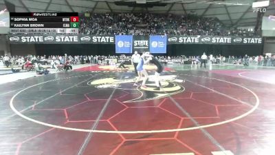 Girls 1B/2B/1A 130 Cons. Round 2 - Sophia Moa, Mount Baker (Girls) vs Kailynn Brown, Elma (Girls)