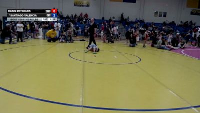 43-45 lbs Champ. Round 2 - Santiago Valencia, Cougar Wrestling Club vs Basin Reynolds, 208 Badgers Wrestling Club