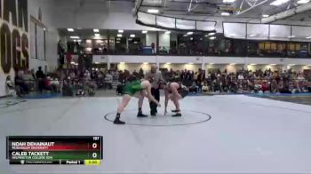 197 lbs Cons. Round 3 - Noah Dehainaut, Muskingum University vs Caleb Tackett, Wilmington College (oh)