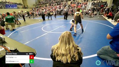 90 lbs Quarterfinal - Remi Fisher, Tiger Trained Wrestling vs Nathan Killman, Beggs Youth Wrestling Program