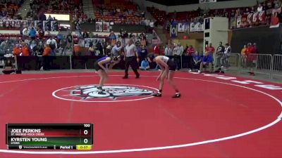 100 lbs Cons. Round 1 - Joee Perkins, St. George-Rock Creek vs Kyrsten Young, Lyons