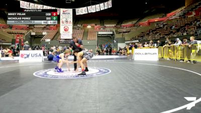 Cadet Boys Lower - 120 lbs Cons. Round 2 - Mike Almaguer, Righetti High School Wrestling vs Logan Ramirez, Frontier High School Wrestling