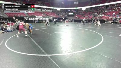 D3-285 lbs Quarterfinal - Grant Mathews, Riverdale vs Brian Ortega, Ken. St. Joseph Cath. Ac.