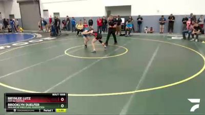 119 lbs Round 1 - Brynlee Lutz, Mat-Su Matmen vs Brooklyn Duelfer, Avalanche Wrestling Association