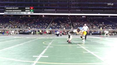 D1-126 lbs Cons. Round 3 - Keagen Elliott, Rockford vs Hayden Bessinger, Grand Haven