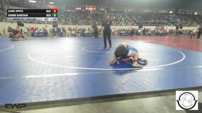 120 lbs Round Of 64 - Luke Opitz, Weatherford vs Owen Sartain, Husky Wrestling Club