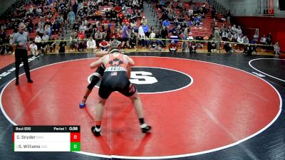 172 lbs Cons. Round 4 - Slayton Williams, Southside vs Caleb Snyder, Meyersdale Area Hs