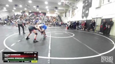 144 lbs Cons. Round 5 - Nathanial Gonzalez, Chino vs Kilian Hannegan, JSerra