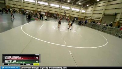 63 lbs Cons. Round 1 - Wyatt Hatchell, Wasatch Wrestling Club vs Boston Lee, Champions Wrestling Club