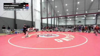 U16 FK - 113 lbs Quarters - Hudson Vanderpool, Pioneer Grappling Academy vs Halen Hanson, Scrap Yard Garage Wrestling