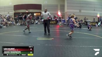 91 lbs Round 4 (6 Team) - Levi Halbert, Untouchables Purple vs Adonis Washington, American Gladiators-Venom