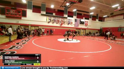 97 lbs Round 1 - Evah Diaz, Cashmere Wrestling Club vs Sophia Garza, Scrap Yard Garage Wrestling