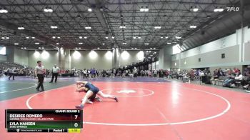 145 lbs Champ. Round 2 - Desiree Romero, Conroe Woodlands College Park vs Lyla Hansen, Sand Springs