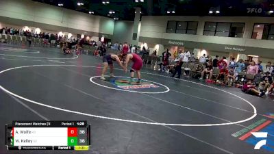 220 lbs Placement Matches (16 Team) - William Kelley, Kame Style vs Aidyn Wolfe, LG Braves Garrnet