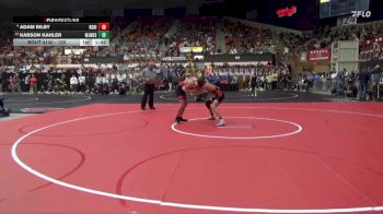 132 lbs Quarterfinal - Karson Kahler, Meriden - Jefferson West Hs vs Adam Bilby, Rose Hill