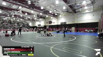 170 lbs Cons. Semi - Lilliana Sermiento, Jordan vs Karyna Rios, Oak Hills