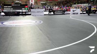 Champ. Round 1 - John Santy vs Brandon Lee, Vacaville High School Wrestling