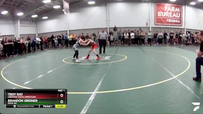 74 lbs Cons. Round 2 - Troy Ray, Lebanon Youth Wrestling vs Brandon Greiner, Nova WC