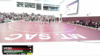 133 lbs Finals (2 Team) - Henderson Henderson, Sierra College (White) vs Luis Solis, Mt. SAC (White)