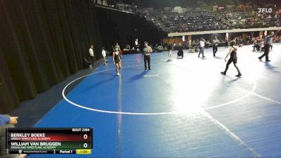 98 lbs Cons. Round 3 - Berkley Boeke, Sebolt Wrestling Academy vs William Van Bruggen, Siouxland Wrestling Academy