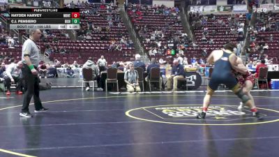 189 lbs First Round - Hayden Harvey, Montoursville vs C.J. Pensiero, Bishop McCort