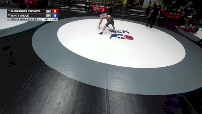120 lbs Champ. Rd Of 32 - Alekzander Espinoza, Coachella Valley Wrestling Club vs Wyatt Valice, USA Gold Wrestling Club