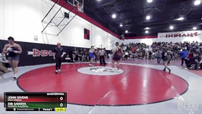 285 lbs Quarterfinal - John Givens, Palm Springs vs Dib Sawaya, Valencia Placentia