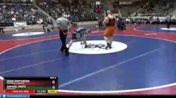 4A 285 lbs Champ. Round 1 - Sean Matthews, Maumelle Charter vs Samuel Mayo, Gravette
