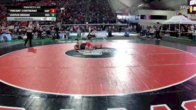 6A 120 lbs Quarterfinal - Justus Briggs, Meridian vs Vincent Contreras, Nampa