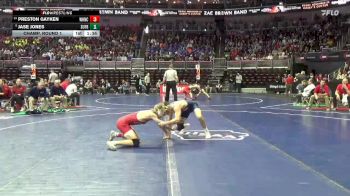 1A-144 lbs Champ. Round 1 - Jase Jones, Sumner-Fredericksburg vs Preston Gayken, West Hancock, Britt