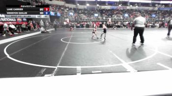 40 lbs Consolation - Lane Carrier, Quezada Wrestling Academy vs Wenston Quillin, Chickasha Youth Wrestling