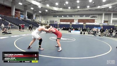 285 lbs Finals (4 Team) - Aiden Gove, Minisink Valley vs Matthew Caldwell, Starpoint HS