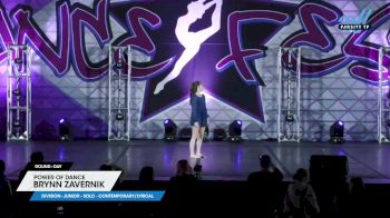 Power of Dance - Brynn Zavernik [2025 Junior - Solo - Contemporary/Lyrical Day] 2025 DanceFest Grand Nationals