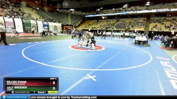 100 Class 2 lbs Semifinal - Killian Evans, Blue Springs South vs Lilly Breeden, Liberty