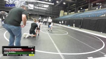 58 lbs Round 5 - Kash Russell, Winfield vs Briggs Dannenberg, Clearwater Youth Wrestling Clu