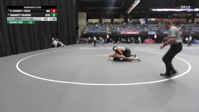 285 lbs Champ. Round 1 - Emmett Bivens, Wayland Baptist vs 6 Johnny Cruz, Indiana Tech