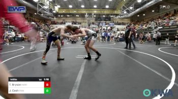 140 lbs Semifinal - Tyler Bryson, Harrah Little League Wrestling vs Jayden Cash, Standfast OKC