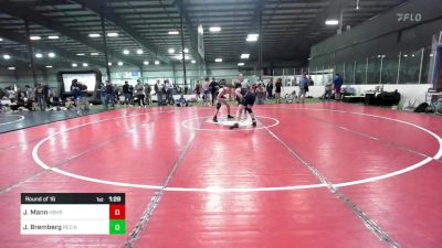 160 lbs Round Of 16 - Jaegar Mann, Hollis Brookline vs Justin Bremberg, Red Roots Wrestling Club